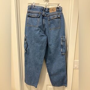 Vintage baggy cargo Men's Blue Jeans 34x28